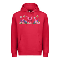 Cardinal butterflies and flowers Premium Hoodie - TumblerDesignByShophia
