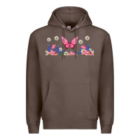 Coffee butterflies and flowers Premium Hoodie - TumblerDesignByShophia