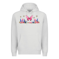 Dove Grey butterflies and flowers Premium Hoodie - TumblerDesignByShophia