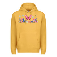 Mustard butterflies and flowers Premium Hoodie - TumblerDesignByShophia