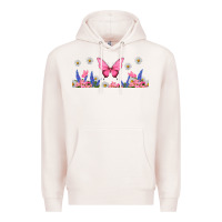 Pale Pink butterflies and flowers Premium Hoodie - TumblerDesignByShophia