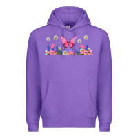 Purple butterflies and flowers Premium Hoodie - TumblerDesignByShophia