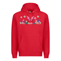 Red butterflies and flowers Premium Hoodie - TumblerDesignByShophia