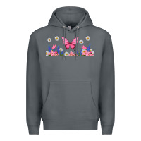 Rock butterflies and flowers Premium Hoodie - TumblerDesignByShophia