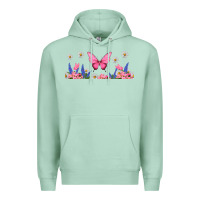 Seafoam butterflies and flowers Premium Hoodie - TumblerDesignByShophia