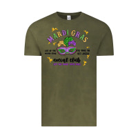 Vintage Olive mardi gras social club Vintage Tee - MaliasSmallBusiness