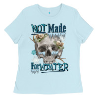 Baby Blue not made for winter skull Ladies Tee - FaDigitalArtStudio