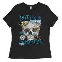 Black not made for winter skull Ladies Tee - FaDigitalArtStudio