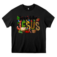 Black Christmas love like jesus Heavy Core Tee - FaDigitalArtStudio