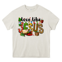 Cream Christmas love like jesus Heavy Core Tee - FaDigitalArtStudio