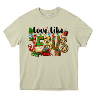 Mossy Christmas love like jesus Heavy Core Tee - FaDigitalArtStudio