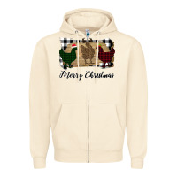 Sandshell Merry Christmas Chickens Zipper Hoodie - Bettercallsaul