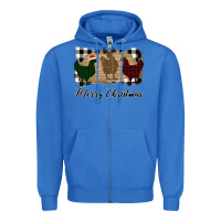 True Royal Merry Christmas Chickens Zipper Hoodie - Bettercallsaul
