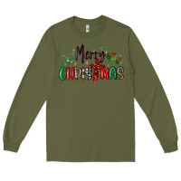 Army Green faith cross merry christmas Long Sleeve Tee - MaliasSmallBusiness