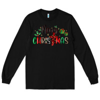 Black faith cross merry christmas Long Sleeve Tee - MaliasSmallBusiness