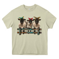 Mossy 3 sheeps suffolk ewe with bandanas and fence Heavy Core Tee - BarkalooDesign
