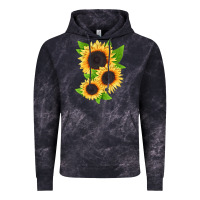 Cloud Black treetops sunflower Vintage Hoodie - LillyAllenDesigns