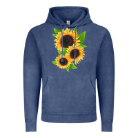 Vintage Denim treetops sunflower Vintage Hoodie - LillyAllenDesigns