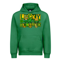 Emerald Lucky and blessed St. Patricks Day Urban Hoodie - FaDigitalArtStudio