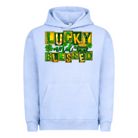 Pigment Grape Ice Lucky and blessed St. Patricks Day Urban Hoodie - FaDigitalArtStudio