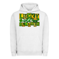 Pigment Lunar Rock Lucky and blessed St. Patricks Day Urban Hoodie - FaDigitalArtStudio