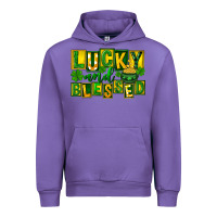 Tulip Lucky and blessed St. Patricks Day Urban Hoodie - FaDigitalArtStudio