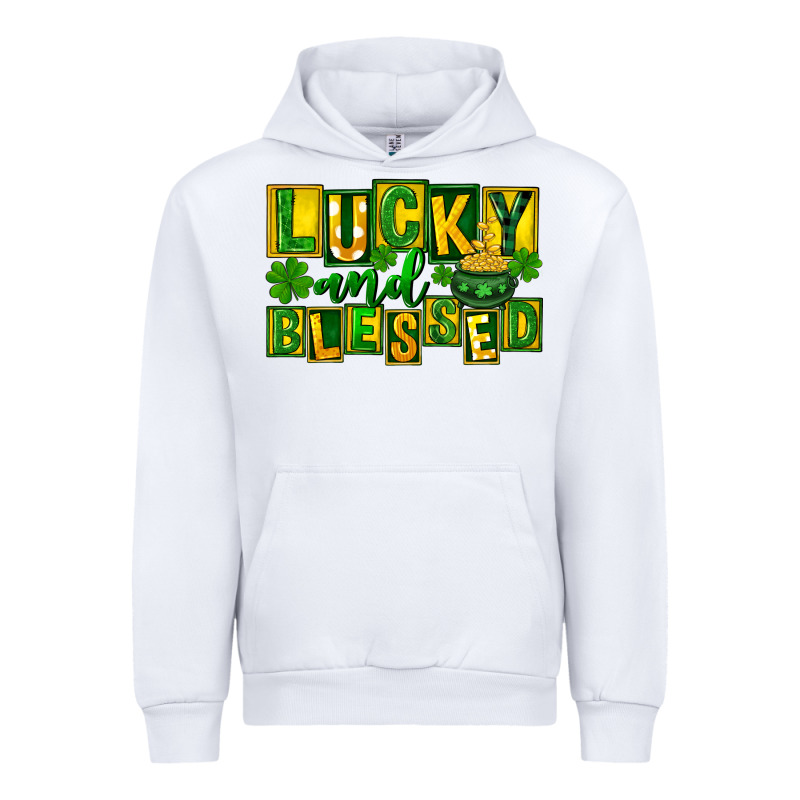 Lucky And Blessed St. Patricks Day Urban Hoodie by FaDigitalArtStudio | Teevron