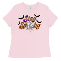 Bubblegum Pink stay spooky Ladies Tee - RacoonDesign