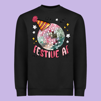 Festive Af Heavyweight Sweatshirt Designed By Maliassmallbusiness