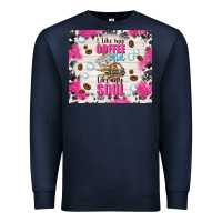 Navy i like my coffee cold like my soul Premium Sweatshirt - TumblerDesignByShophia