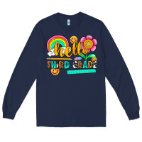 Navy hello third grade Long Sleeve Tee - NancyCooperArtShop
