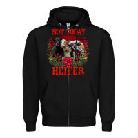 Black Not Today Heifer Zipper Hoodie - Bettercallsaul