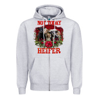 Heather Grey Not Today Heifer Zipper Hoodie - Bettercallsaul