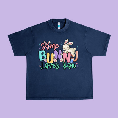 Some Bunny Loves You Easter Urban Heavy Tee Designed By Maliassmallbusiness