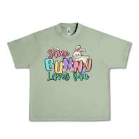 Oil Green some bunny loves you easter Urban Heavy Tee - MaliasSmallBusiness