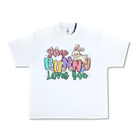 White some bunny loves you easter Urban Heavy Tee - MaliasSmallBusiness
