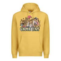 Antique Gold game day baseball leopard Premium Hoodie - HowdyJamesFarm