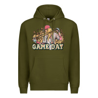 Army Green game day baseball leopard Premium Hoodie - HowdyJamesFarm