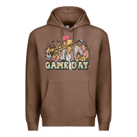 Chestnut game day baseball leopard Premium Hoodie - HowdyJamesFarm