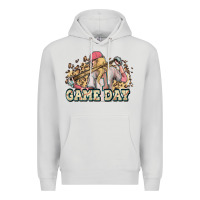 Dove Grey game day baseball leopard Premium Hoodie - HowdyJamesFarm