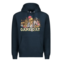Navy game day baseball leopard Premium Hoodie - HowdyJamesFarm