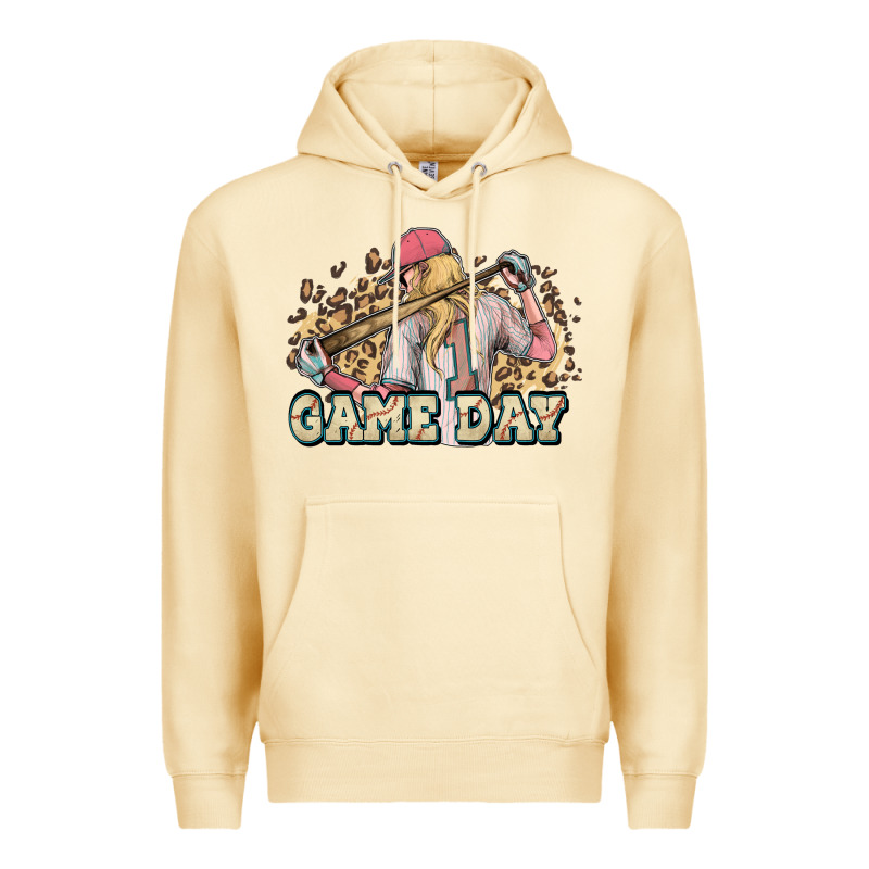 Game Day Baseball Leopard Premium Hoodie by HowdyJamesFarm | Teevron