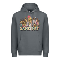 Rock game day baseball leopard Premium Hoodie - HowdyJamesFarm