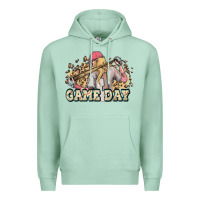 Seafoam game day baseball leopard Premium Hoodie - HowdyJamesFarm