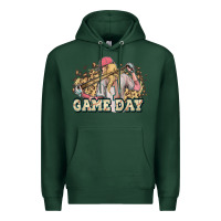 Sports Green game day baseball leopard Premium Hoodie - HowdyJamesFarm