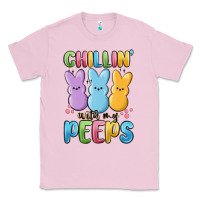 Bubblegum Pink chillin' with my peeps Classic Tee - MaliasSmallBusiness