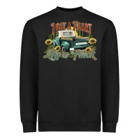 Black i got a heart like a truck western sunflower Heavyweight Sweatshirt - NancyCooperArtShop