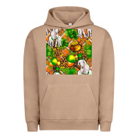 Pigment Burro St. Patrick's Goat Family With Balloons Seamless Urban Hoodie - FaDigitalArtStudio