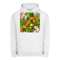 Pigment Lunar Rock St. Patrick's Goat Family With Balloons Seamless Urban Hoodie - FaDigitalArtStudio