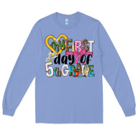 Colony Blue my first day of 5th grade Long Sleeve Tee - NancyCooperArtShop